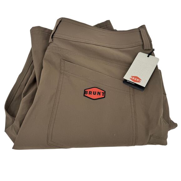 Brunt Utility Pants Mens 38x34 (39x34 ACTUAL) Costello Ripstop Pant Brown NEW - Picture 1 of 9